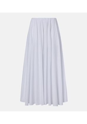 Staud Milano pleated cotton maxi skirt