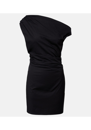 Staud Phare ruched cotton poplin minidress