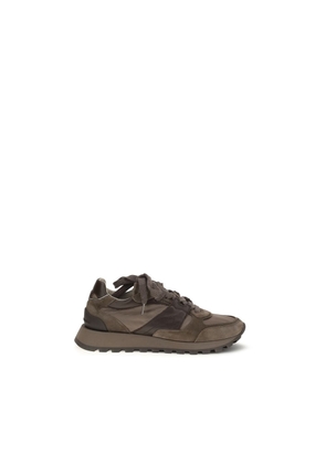 Brunello Cucinelli Brown Calf Leather Bos Taurus Athletic Sneakers - EU36/US6