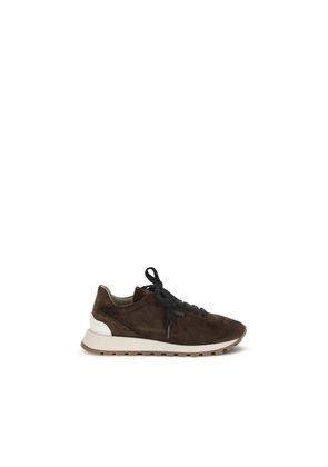 Brunello Cucinelli Brown Calf Leather Bos Taurus Athletic Sneakers - EU36/US6