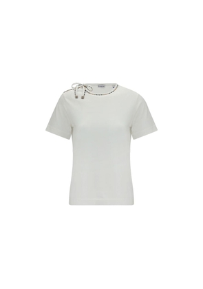 Burberry White Cotton T-Shirt - L