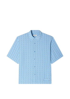 SANDRO geometric-pattern short-sleeve shirt - Blue