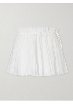 LIBEROWE - Claudia Pleated Silk-organza Mini Skirt - White - x small,small,medium,large