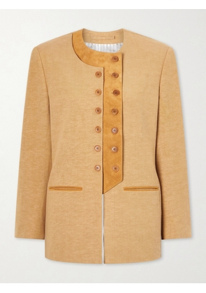Giuliva Heritage - Lara Linen-blend Blazer - Metallic - IT36,IT38,IT40,IT42,IT44,IT46,IT48