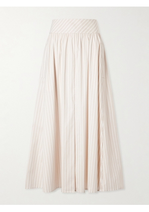 Theory - Striped Cotton-blend Maxi Skirt - Neutrals - US00,US0,US2,US4,US6,US8,US10,US12