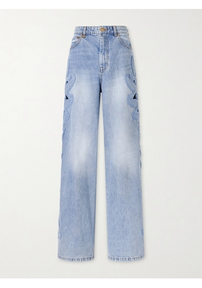 Zimmermann - Alchemy Appliquéd Flared Jeans - Blue - 24,25,26,27,28,29,30