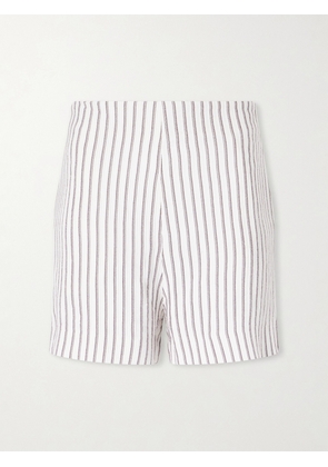 TOVE - Felix Striped-printed Woven Shorts - White - FR 34,FR 36,FR 38,FR 40,FR 42