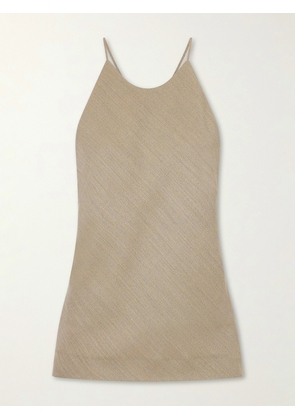 Calvin Klein Collection - Erin Wool-blend Twill Tank - Neutrals - IT36,IT38,IT40,IT42,IT44,IT46