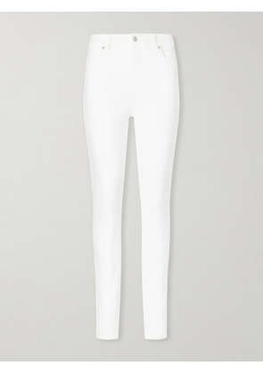 FRAME - Le High Skinny High-rise Skinny-leg Cotton-blend Jeans - White - 24,25,26,27,28,29,30,31,32,33,34