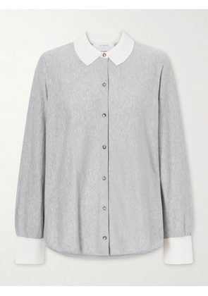 La Ligne - Knitted Cotton-blend Shirt - Gray - xx small,x small,small,medium,large,x large