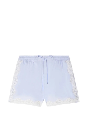 SANDRO lace-detail shorts - Blue