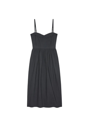 The Great. Verse sweetheart-neck midi dress - Black