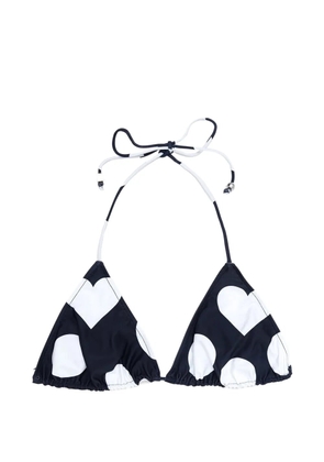 Jacquemus polka-dot triangle bikini top - Blue