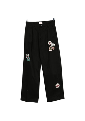 KAMIYA patch-detail pleated trousers - Black