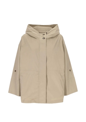 Marella hooded drawstring-waist parka - Neutrals