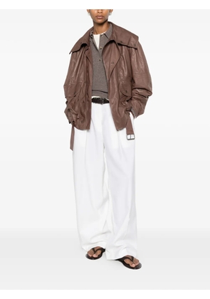 CALVIN KLEIN COLLECTION long-sleeve polo shirt - Brown