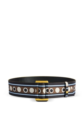 La DoubleJ medium belt (6 cm) placee' - Black