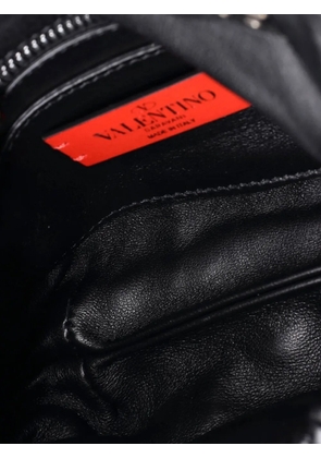 Valentino Garavani Pre-Owned SpikeMe Flap Bag Quilted Leather Small crossbody bag - Black