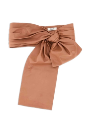 Chloé bow-detail leather belt - Pink