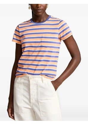 Polo Ralph Lauren striped chest-pocket T-shirt - Orange