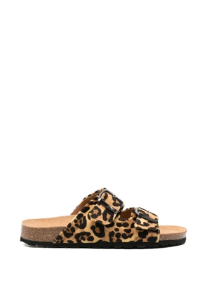 MC2 Saint Barth leopard-print sandals - Brown