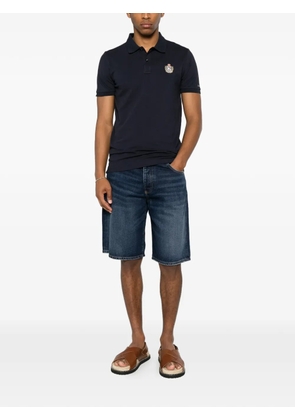 Johnny Lambs logo-embroidered polo shirt - Blue