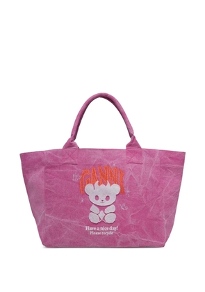 GANNI Evil Bear Trapeze shoulder bag - Pink