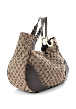 Gucci Pre-Owned Charlotte Tote GG Canvas with Leather Large shoulder bag - Brown