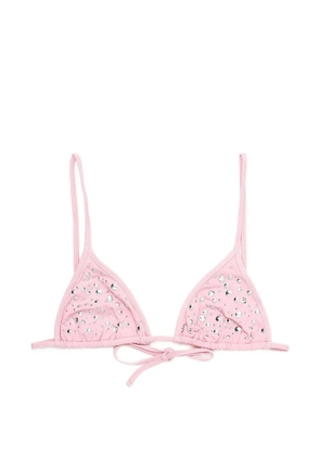 Gimaguas Bella stud-embellished bikini top - Pink