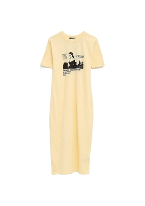 Willy Chavarria graphic-print dress - Yellow