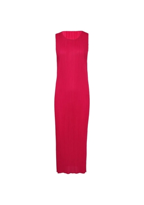 Pleats Please Issey Miyake pleated-design sleeveless maxi dress - Pink