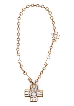 Lanvin cross pendant necklace - Metallic