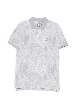 Johnny Lambs paisley-pattern polo shirt - Grey
