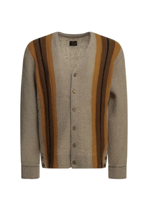 Needles striped mohair-blend sweater - Brown