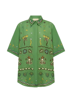 ALEMAIS graphic-print short-sleeve shirt - Green