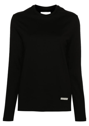 Jil Sander logo-plaque cotton T-shirt - Black