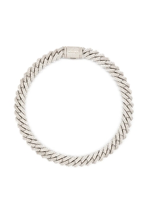 DARKAI Cuban embellished choker necklace - Silver
