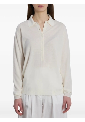 The Frankie Shop Tala V-neck polo shirt - White