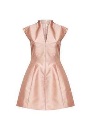Blanca Vita flared-skirt V-neck dress - Pink