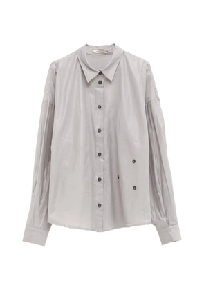 Paloma Wool Donald pleated-sleeve button-detail shirt - Grey