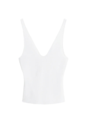 Scanlan Theodore ribbed-knit V-neck tank top - White