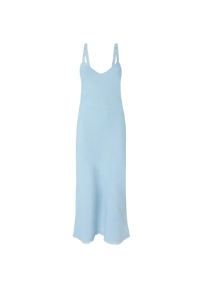 PINKO stud-embellished frayed maxi dress - Blue