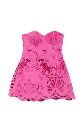 Giuseppe Di Morabito cut-out floral-embroidered mini dress - Pink