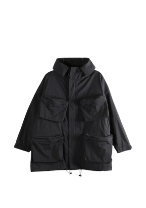 Y's hooded multi-pocket coat - Black