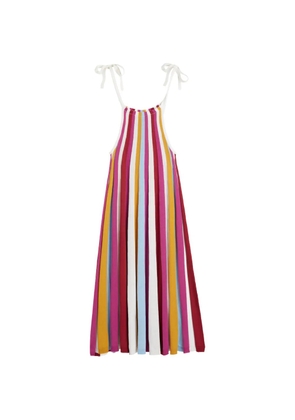 Chinti & Parker striped straps midi dress - White