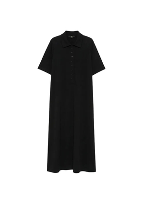 Seventy short-sleeve polo midi dress - Black