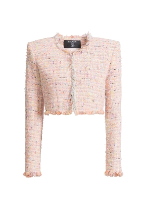 Balmain cropped Tweed jacket - Pink
