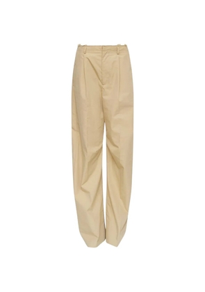 MM6 Maison Margiela raw-edge pleated trousers - Neutrals