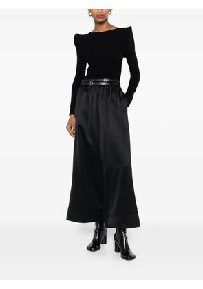 Junya Watanabe sculptural-shoulder long-sleeve T-shirt - Black