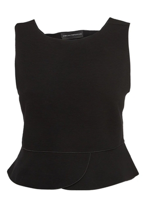 Emporio Armani Pre-Owned open-back peplum top - Black